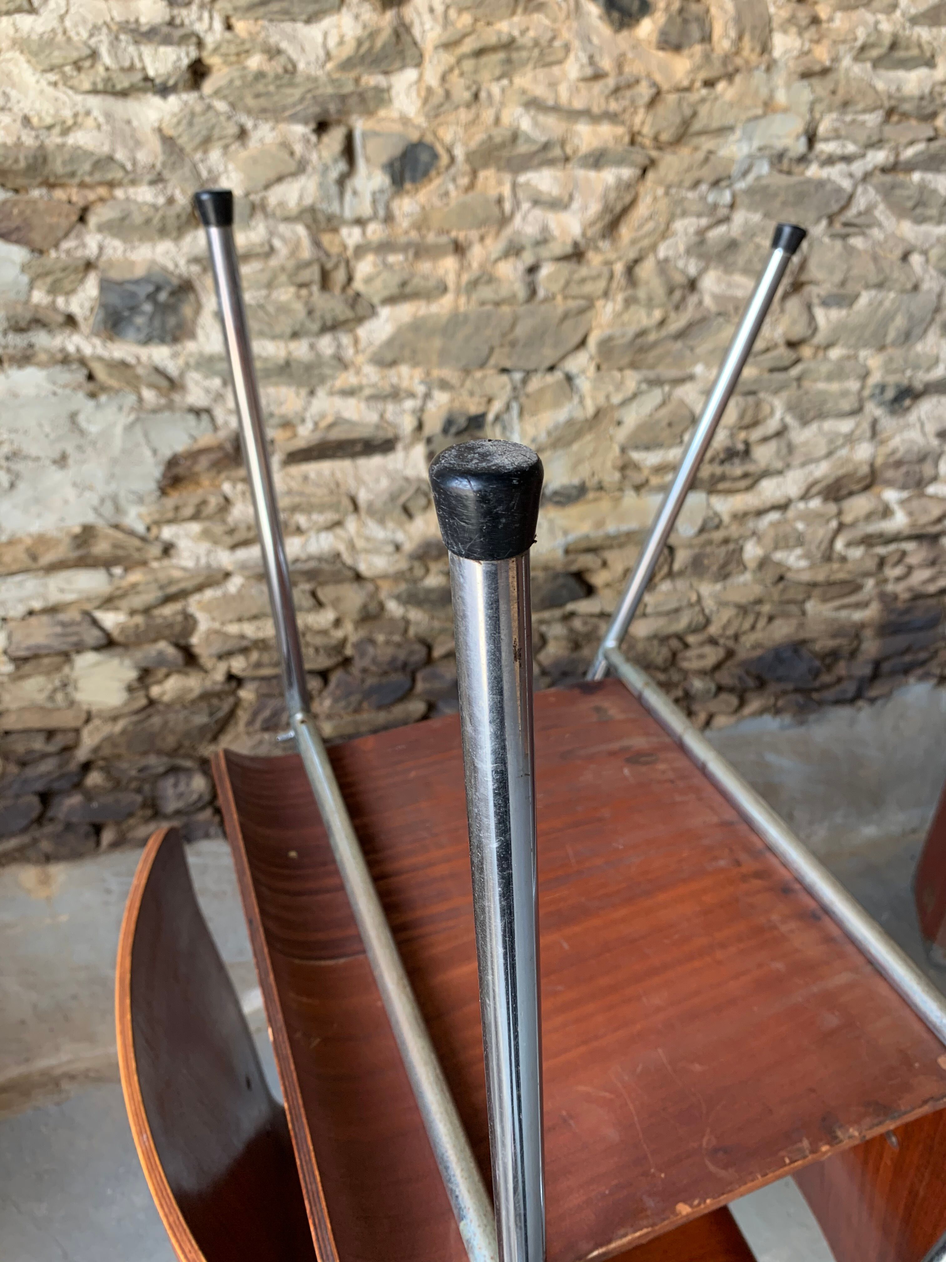 Set of 6 armchairs - Wood & metal -