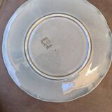 Decorative plate in Gien porcelain with butterfly and poppy motif