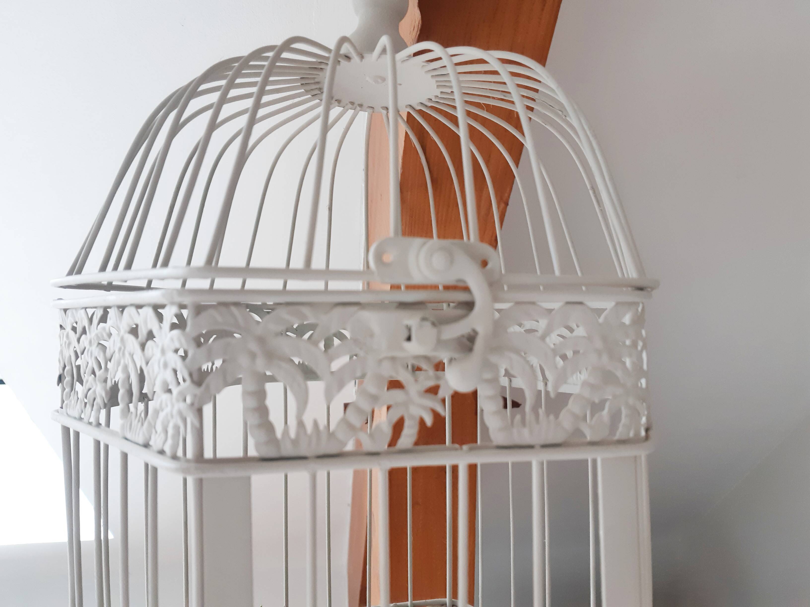 Metal cage, taupe patina, aviary