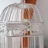 Metal cage, taupe patina, aviary