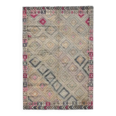 1970s Vintage Turkish Oushak Handmade Wool Cotton Gray Area Rug 158x236