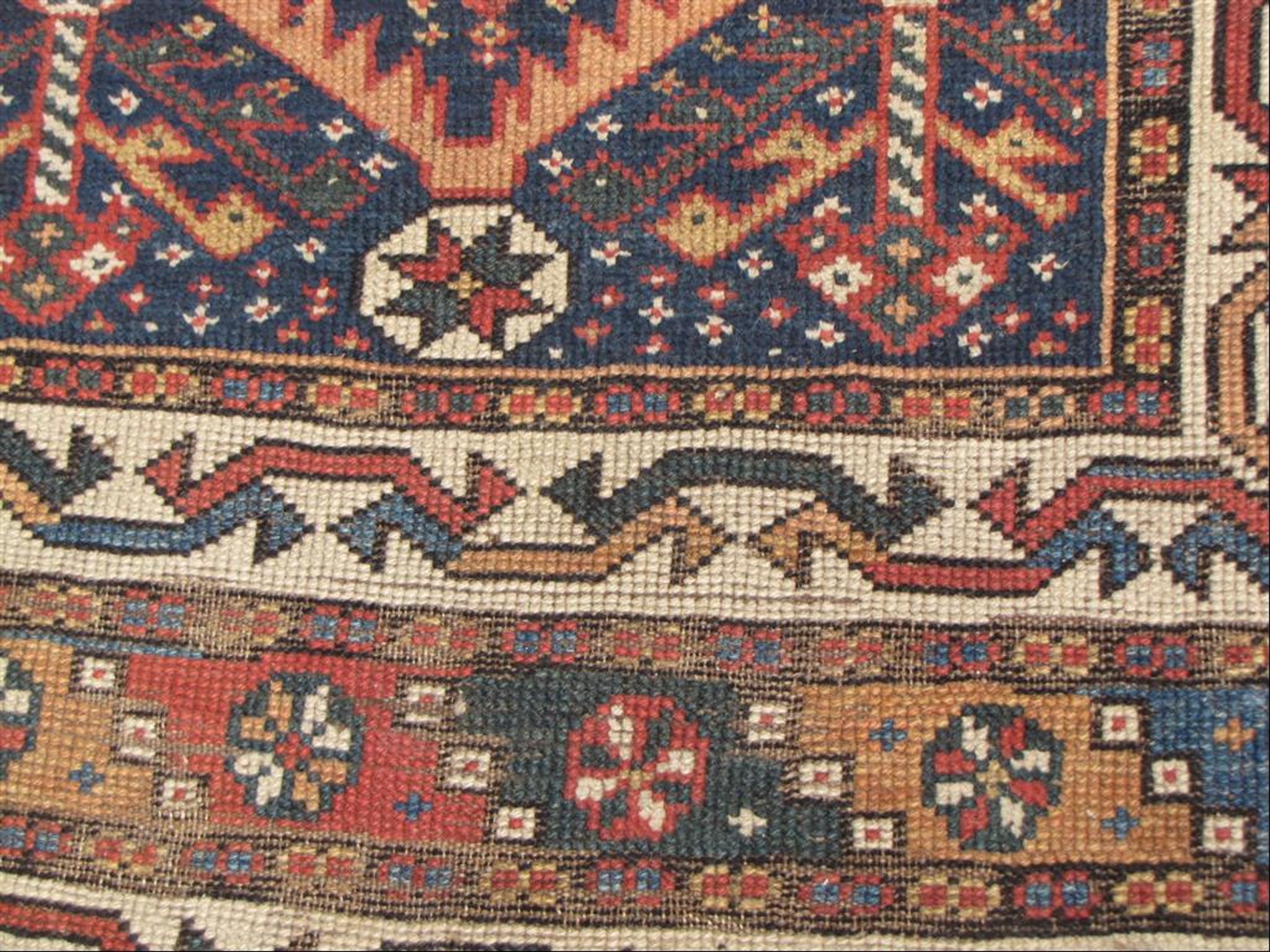 Old Persian rug 19th century handmade 118 X 215 cm