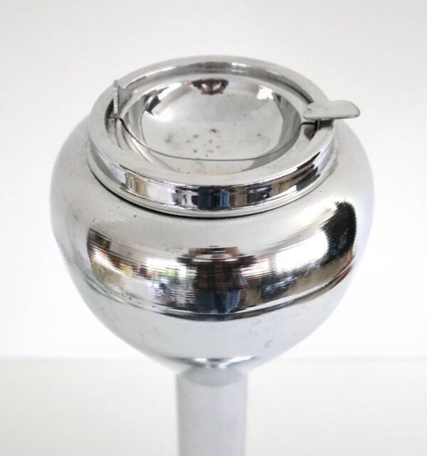 Cendrier sur pied Culbuto italien chromé 1970