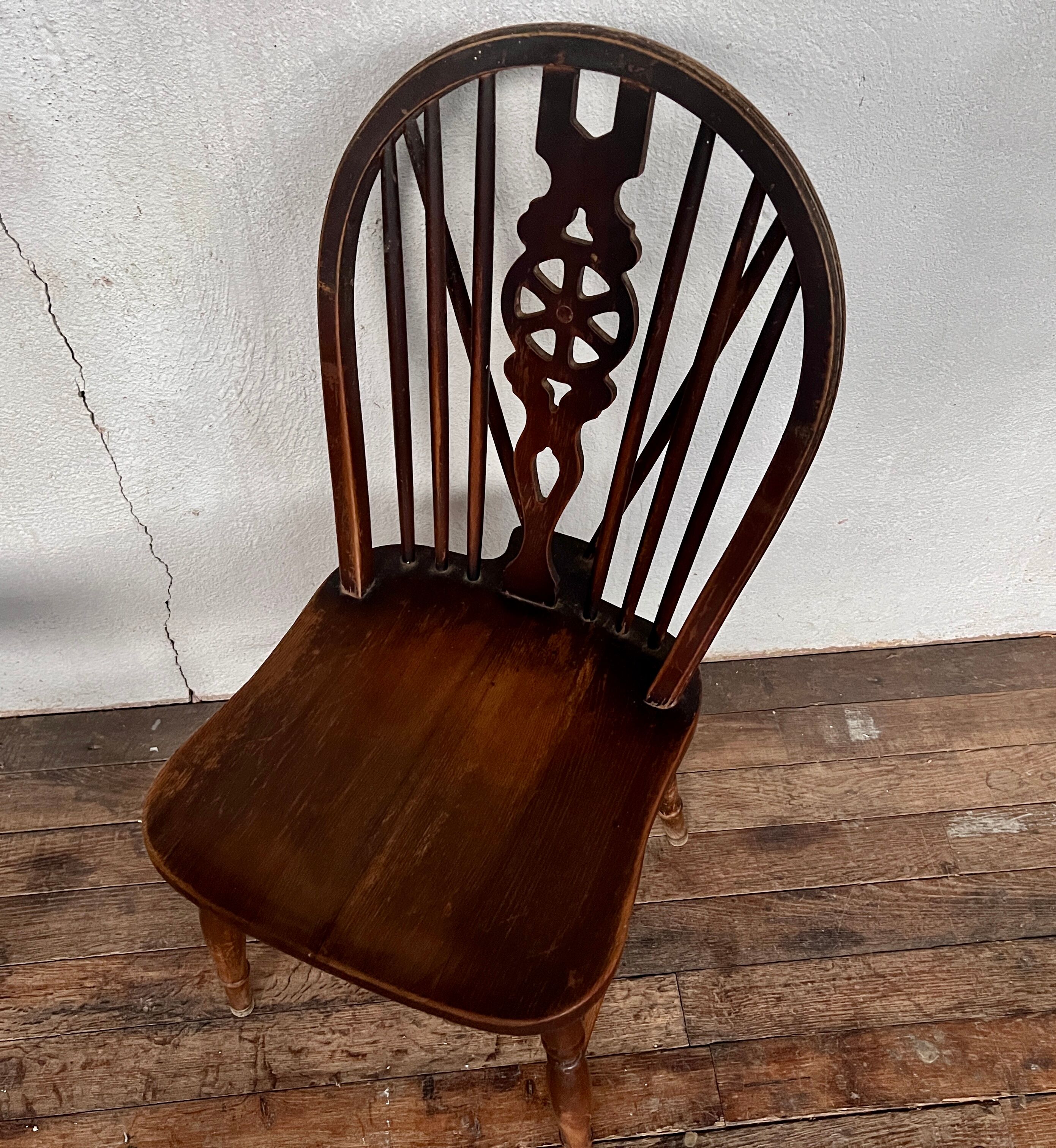 Pair of 2 vintage Ercol dining room bistro chairs, 1950s