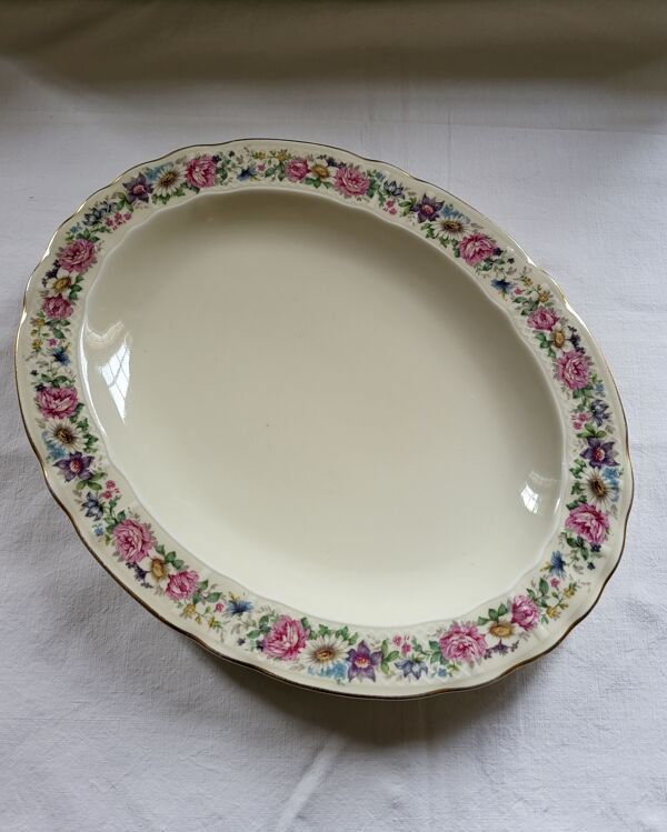 Limoges Bernardaud plat ovale en porcelaine