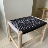 Black and white Moroccan bench