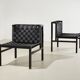Gijs bakker Pair of Seatbelt Lounge Chairs + Side Table for Castelijn 1978