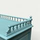 Old grey green high chest of drawers H160