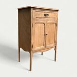 Art nouveau side table in raw wood