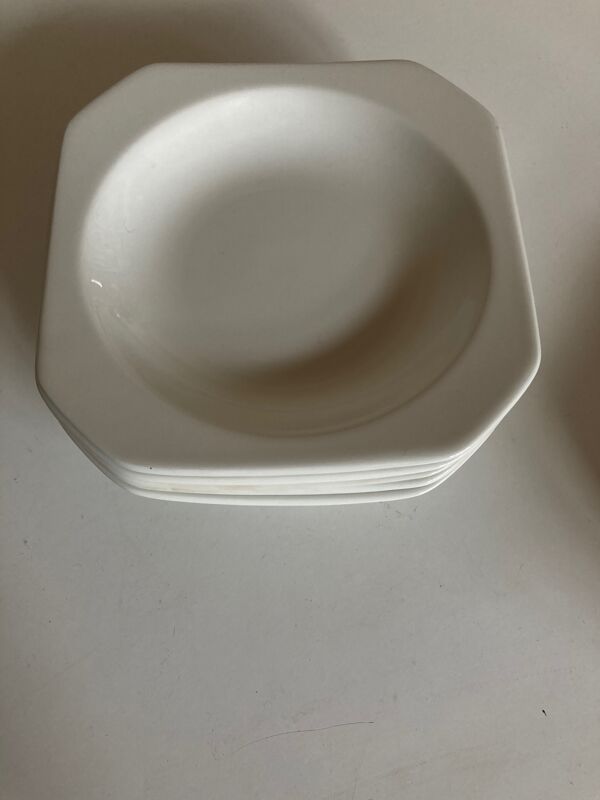 Set de 6 assiettes creuses scandinaves octogonales 1970