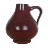 Red ceramic vase with handle