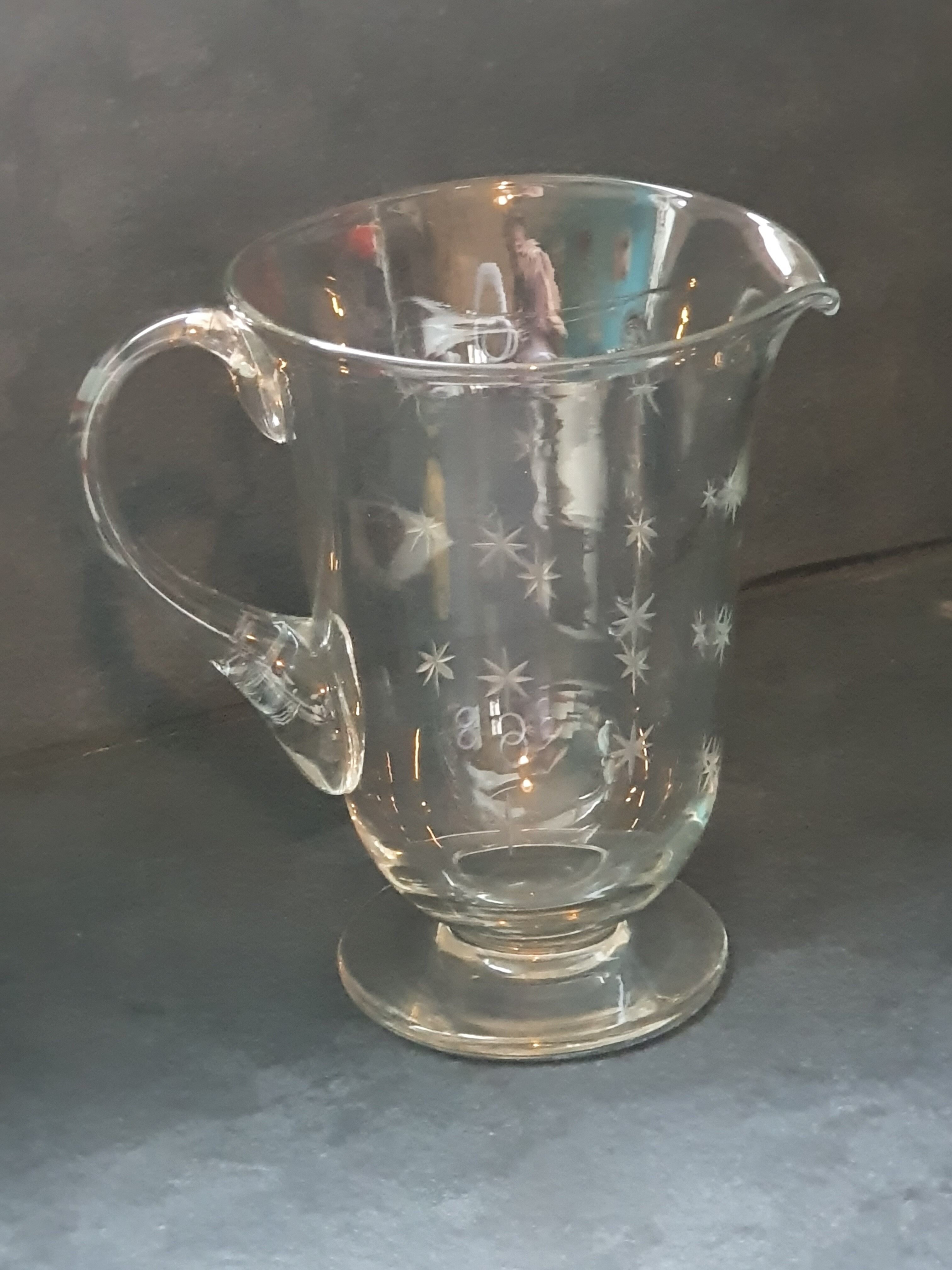 Pitcher with starry crystal glass decoration