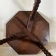 Octagonal side table with turned legs