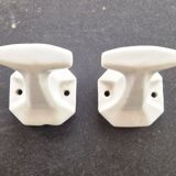 Pair of porcelain hooks