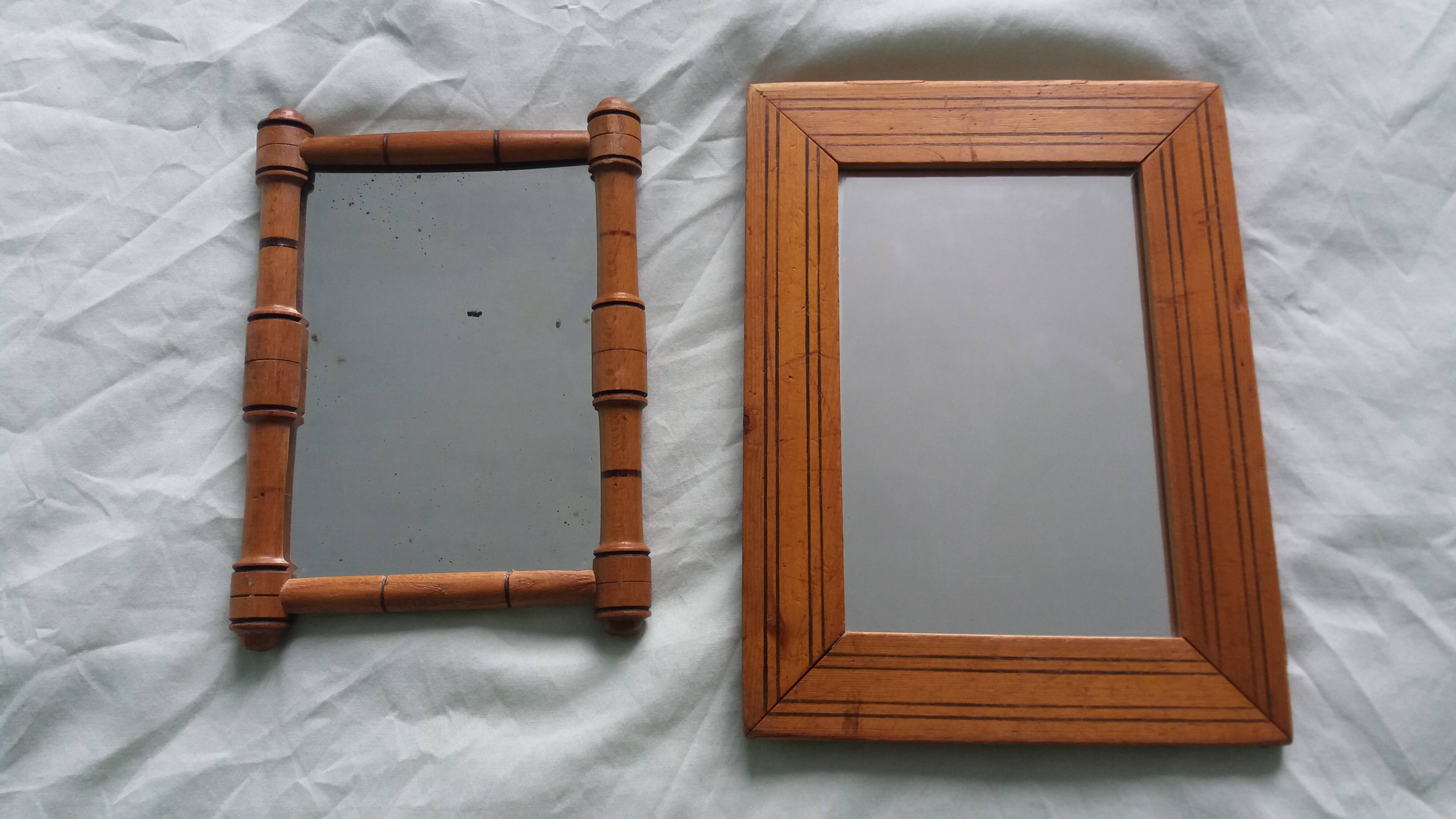 Wooden framed mirrors