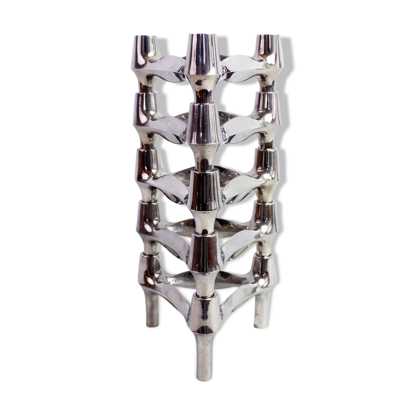 Set of 5 candlesticks modular by Nagel