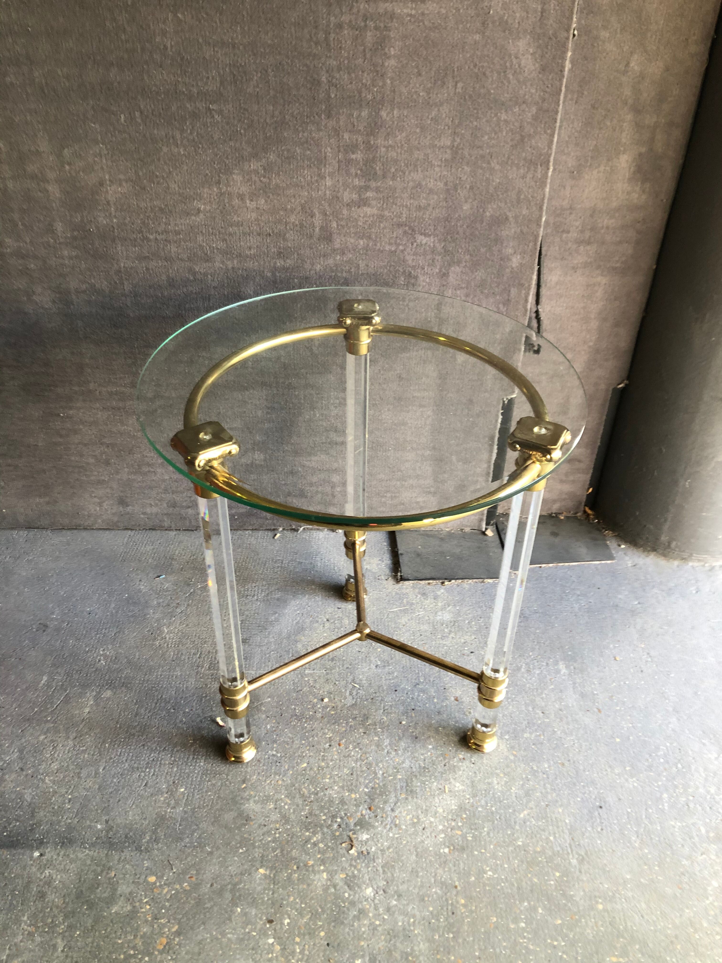 Healing plexiglass and bevelled glass Corinthian column beautiful gilding