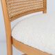 Rattan chair, off-white boucle and Thonet wood, 1960s
