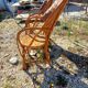 Pair of Vintage Armchairs in Chestnut Slats