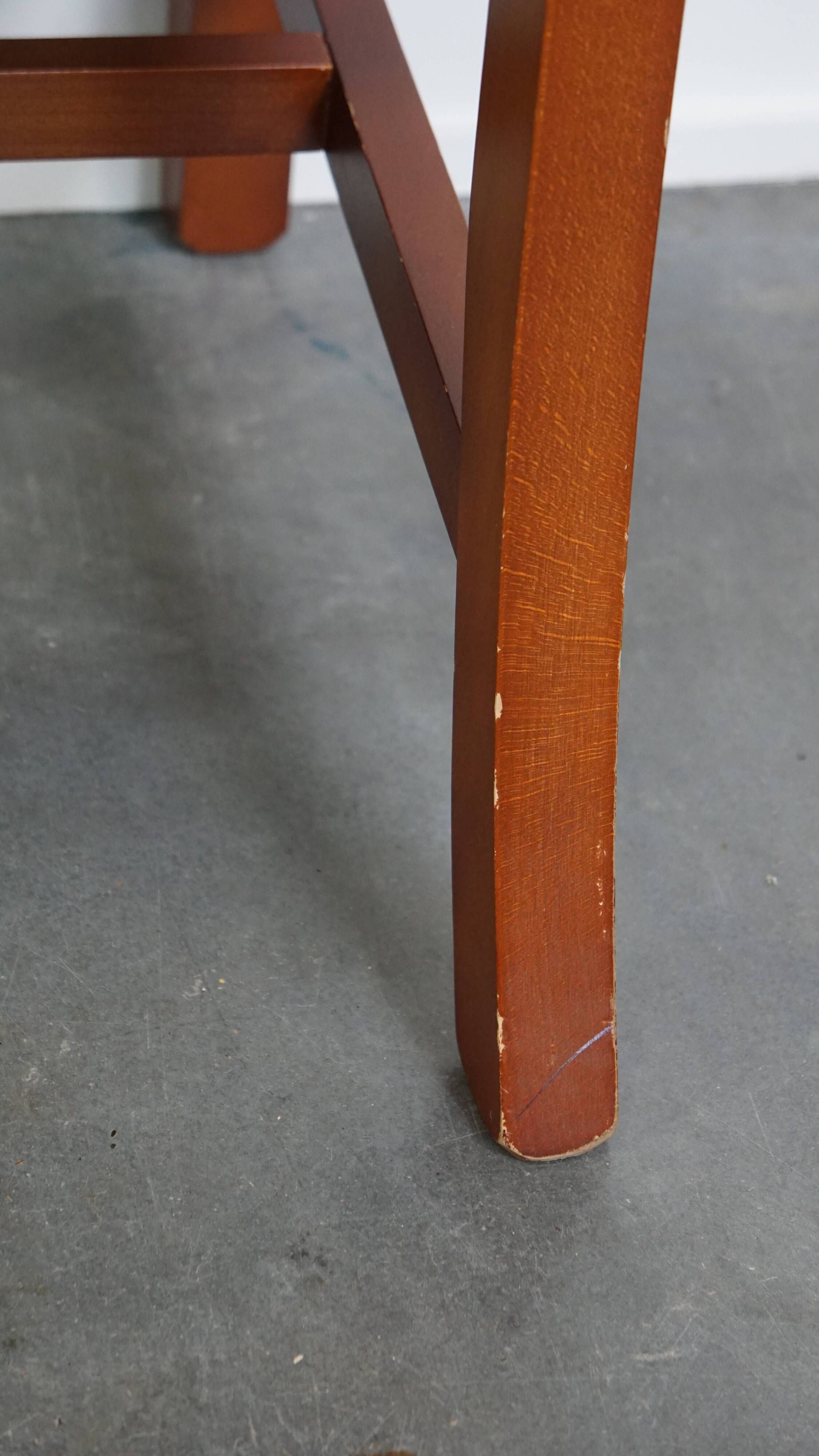 Set of 2 Cowhide Leather Chesterfield Chairs in Light Cognac Color