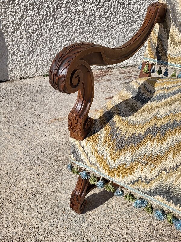 Pair of armchairs louis xiii of the xix th century