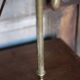 Magazine rack Vintage shelf, side table, brass magazine rack table
