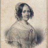 Painting drawing "portrait of a woman" 1845 by augustin-luc demoussy (1809-1880)