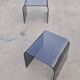 Pair of Waterfall nesting tables in tinted glass attributed to FIAM 1980s.