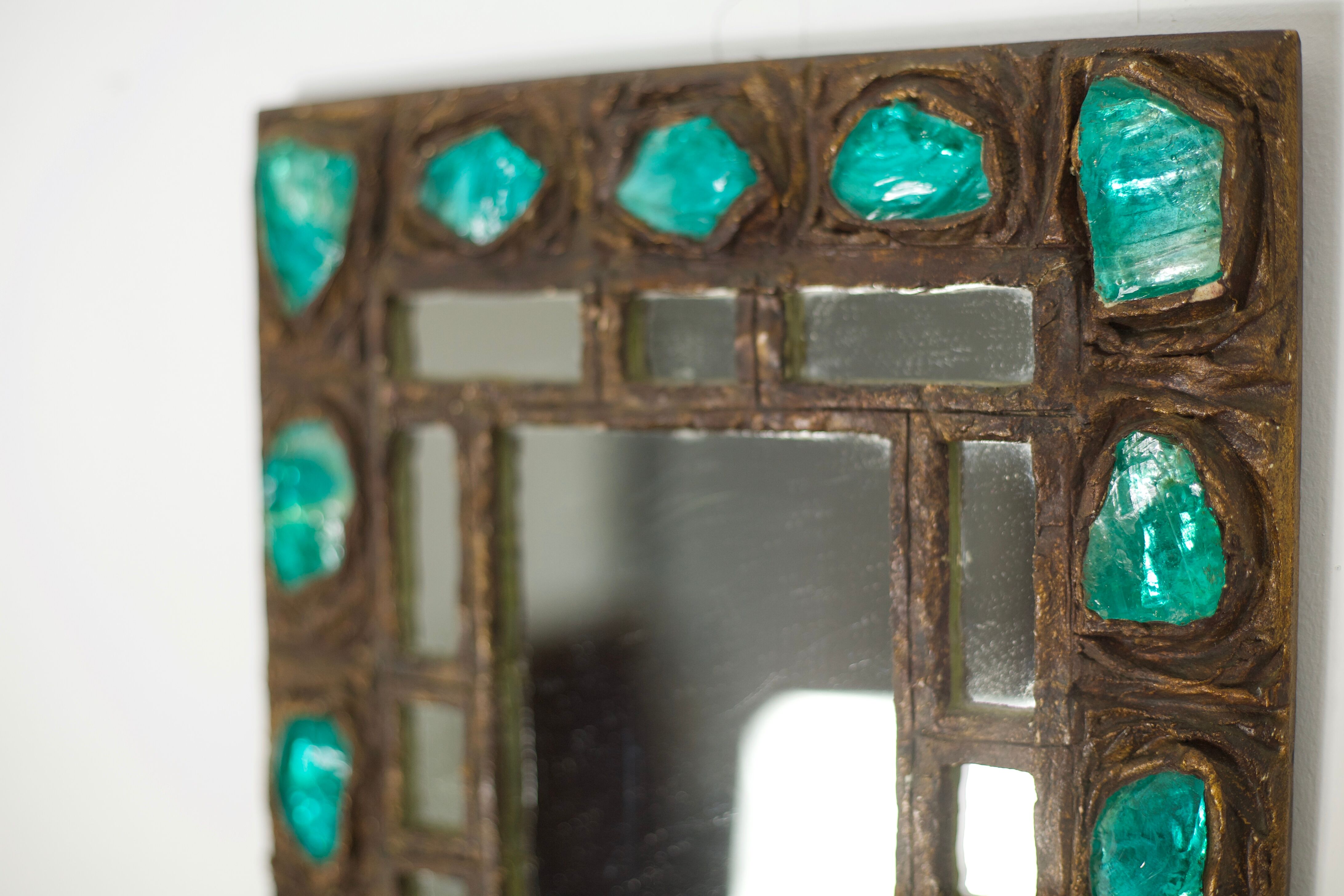 Mirror resin years 60 - 29X36cm