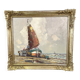 Oil painting “Segelschiff auf Sand“, frame gold von Harry Haerendel signed