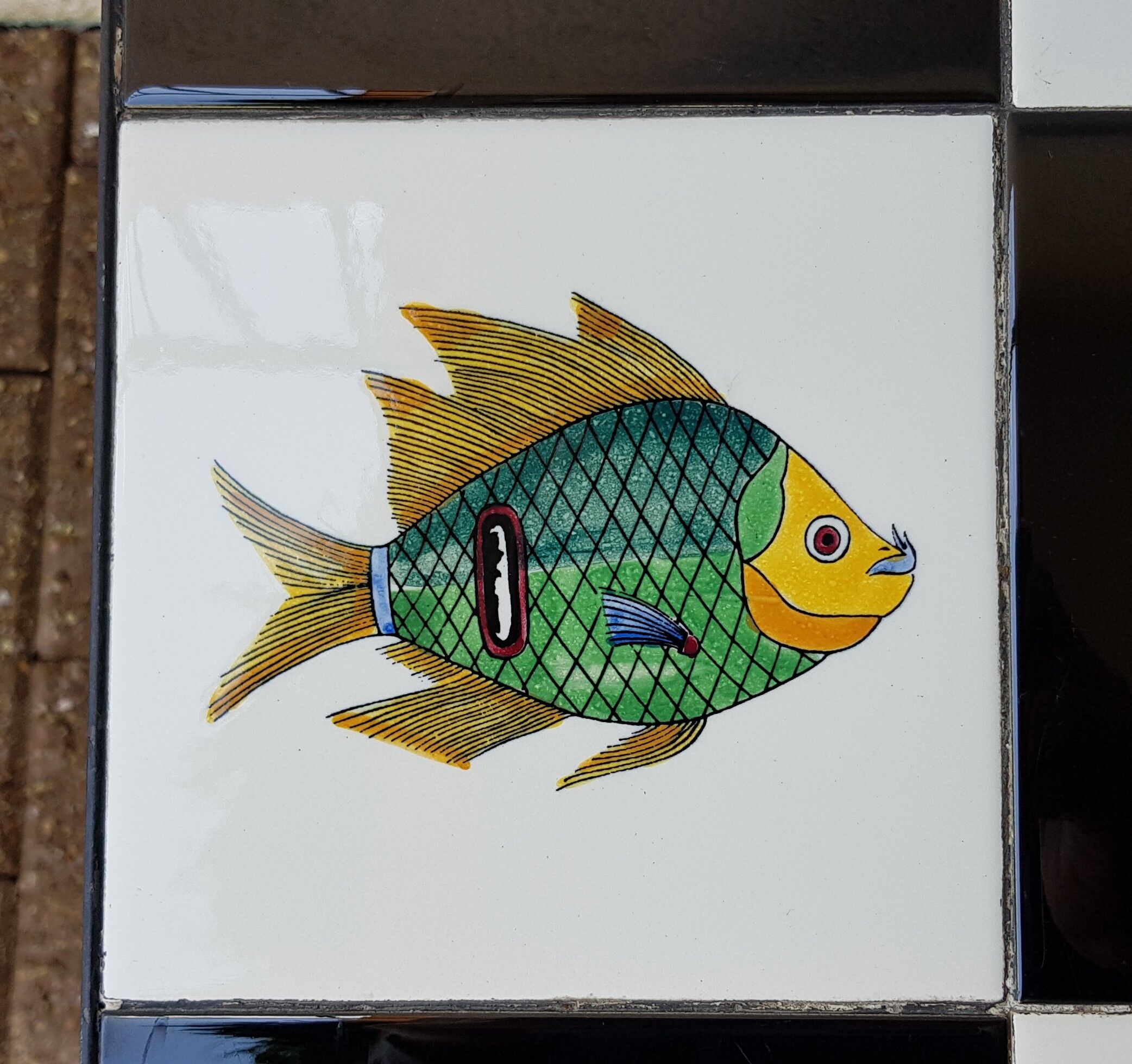 Ceramic coffee table fish 60 's