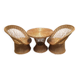 3-piece rattan lounge set