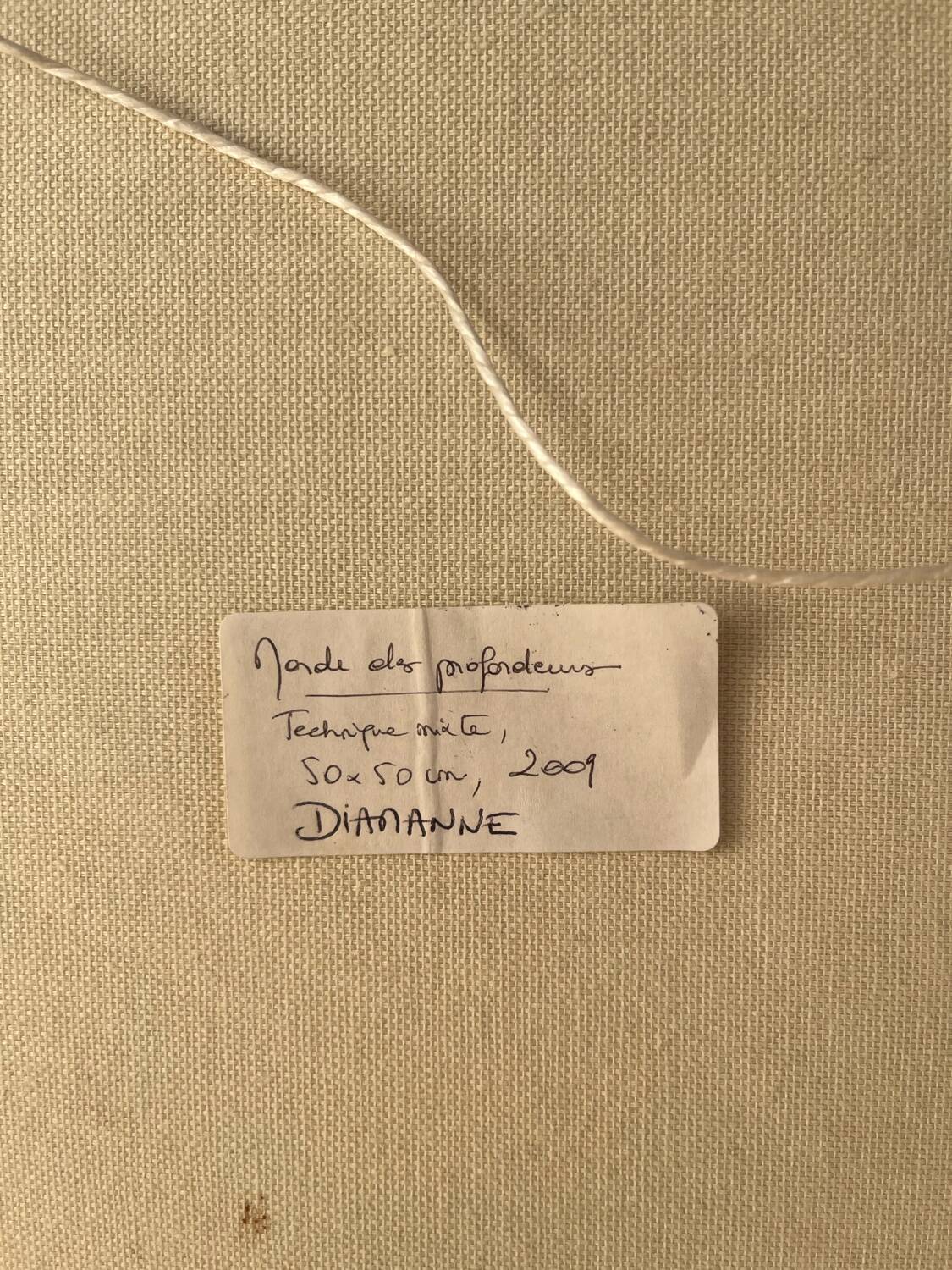 Modern abstract, "World of Depths", signed Diamanne 2009