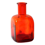 Rare Mid-century Red Glass Flack, Bottle, Decanter / Sweden / 1950s
