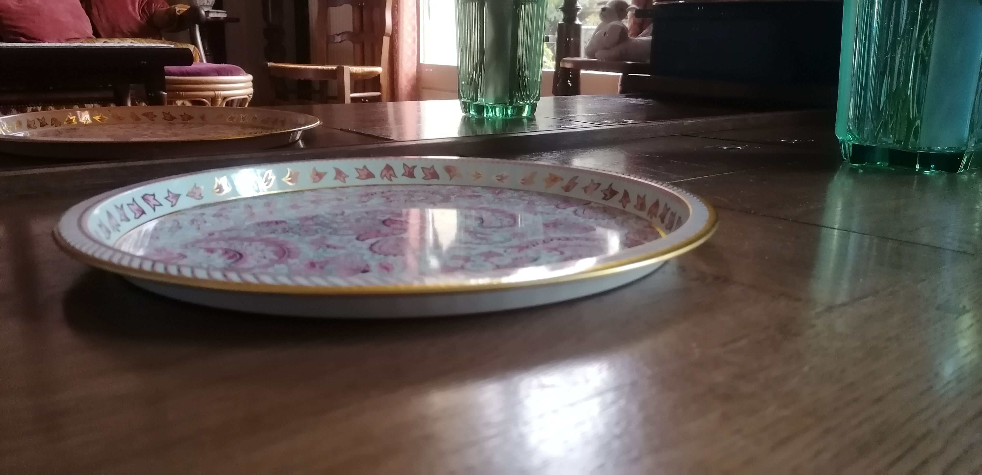 Metal tray Vienna Woods printed cachmire 70s