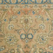 Sky Blue Hand Knotted Antique Vintage Persian Tabriz Rug, 293x407 Cm