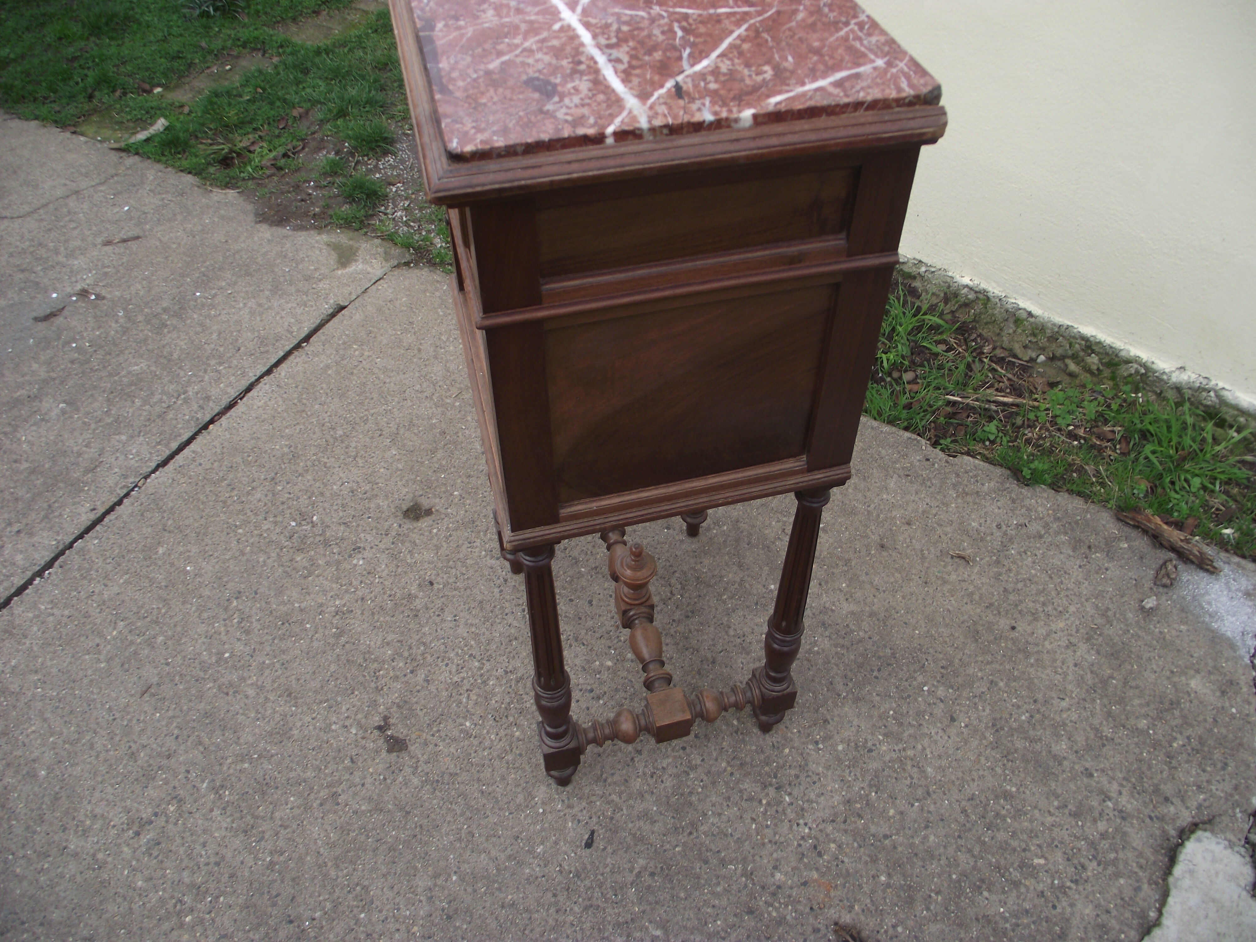 Nightstand Louis XVI style Walnut beginning 20 eme