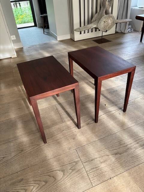 2 rosewood bedside tables by Severin Hansen - Denmark 1960s