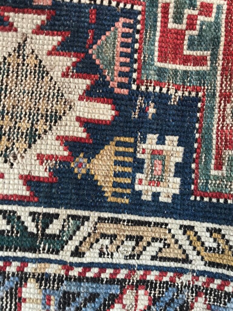 Carpet old Caucasian chirwan lesgui 133x100 cm