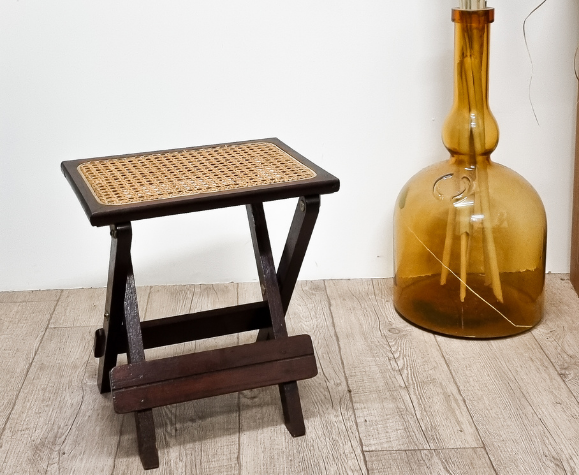 Old stool in cannage