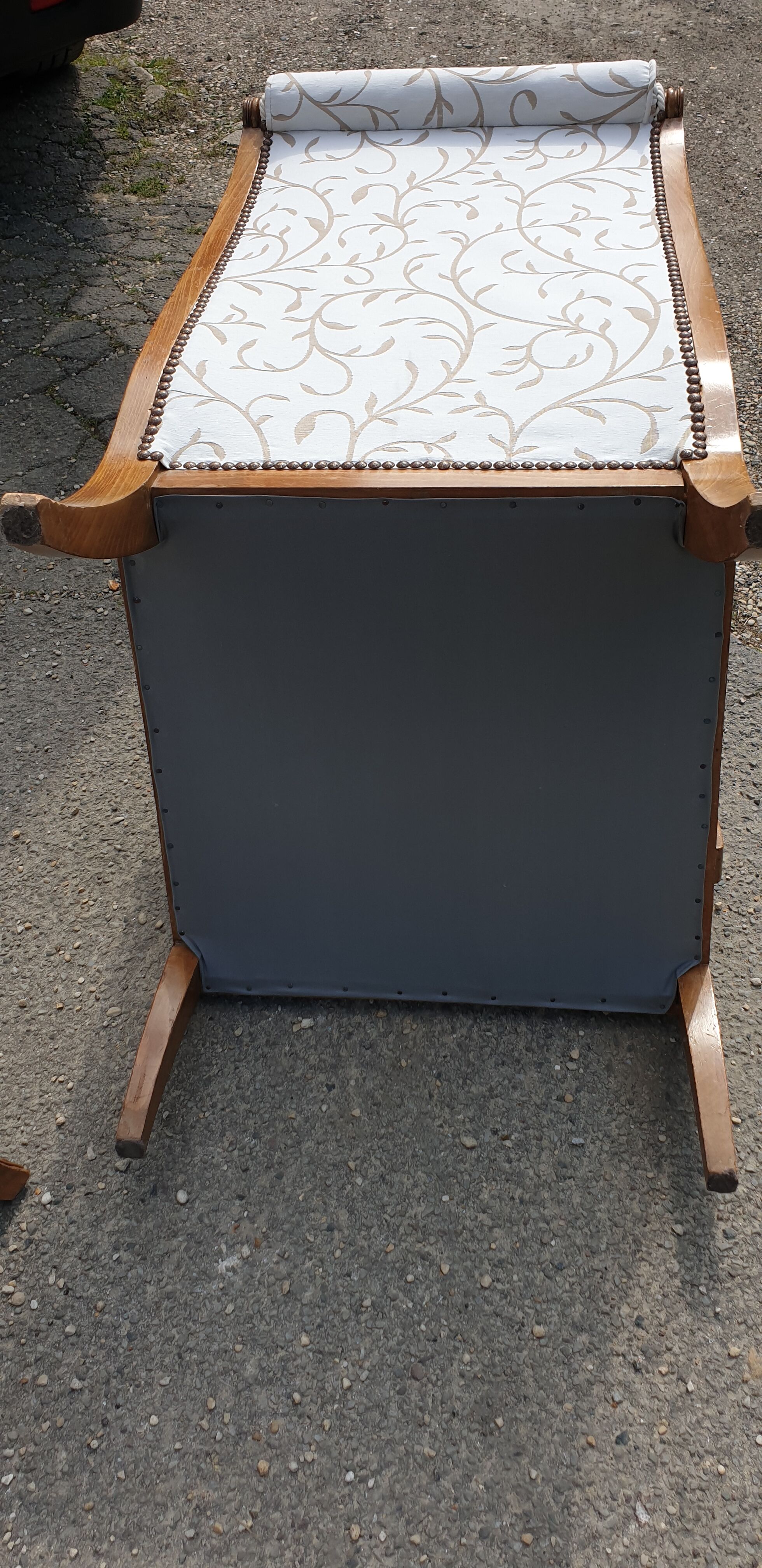 Louis XVI style armchairs in solid cherry wood