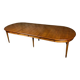 Oval walnut table with 6 legs from 1m12 to 2.94 (4 extensions of 45.5 cm)