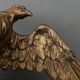 Three bronze eagles Napoleon III 19th century golden patina