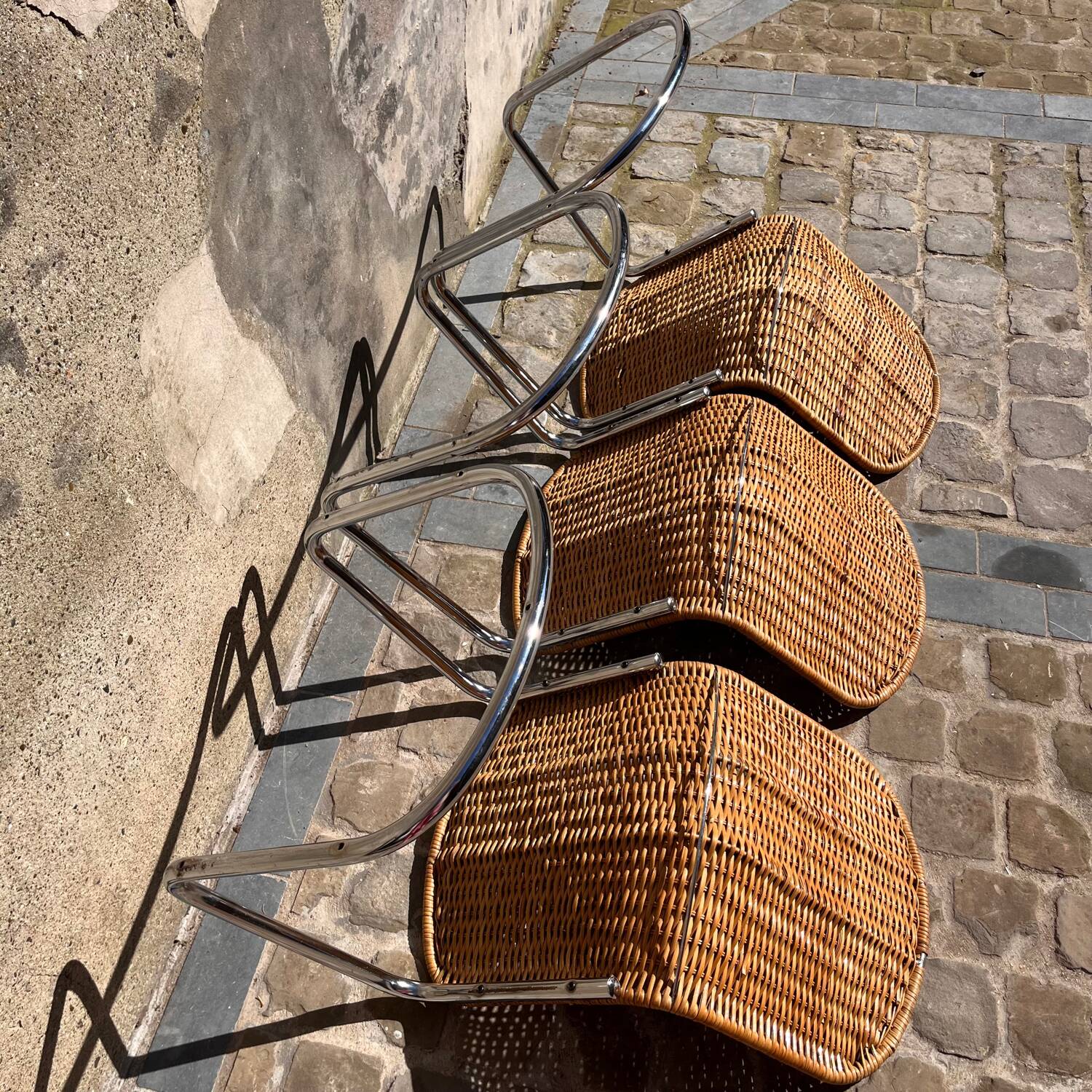 Italian rattan chair from the 1970s