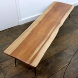 Live edge solid mahogany coffee table