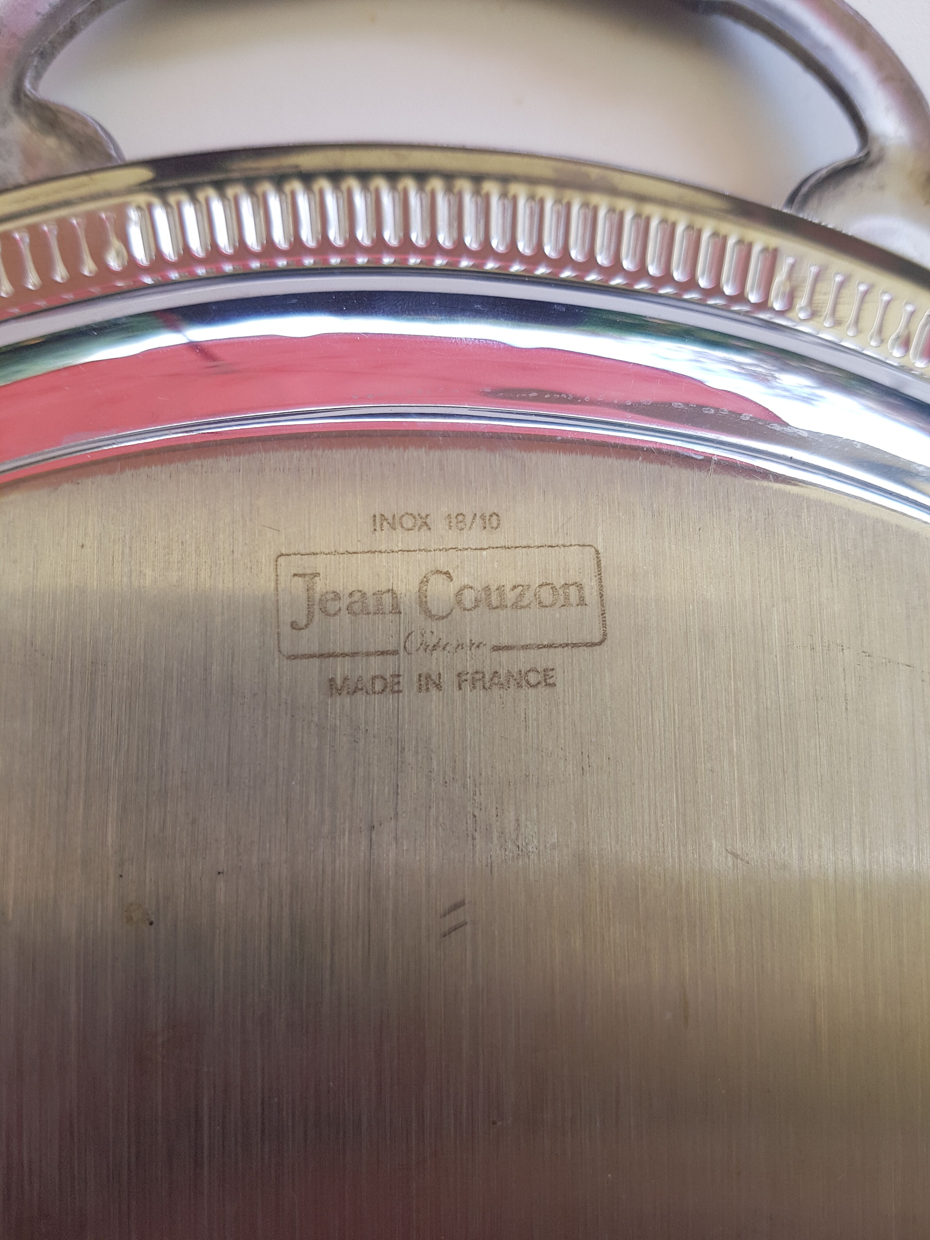 Jean Couzon stainless steel tray 1980