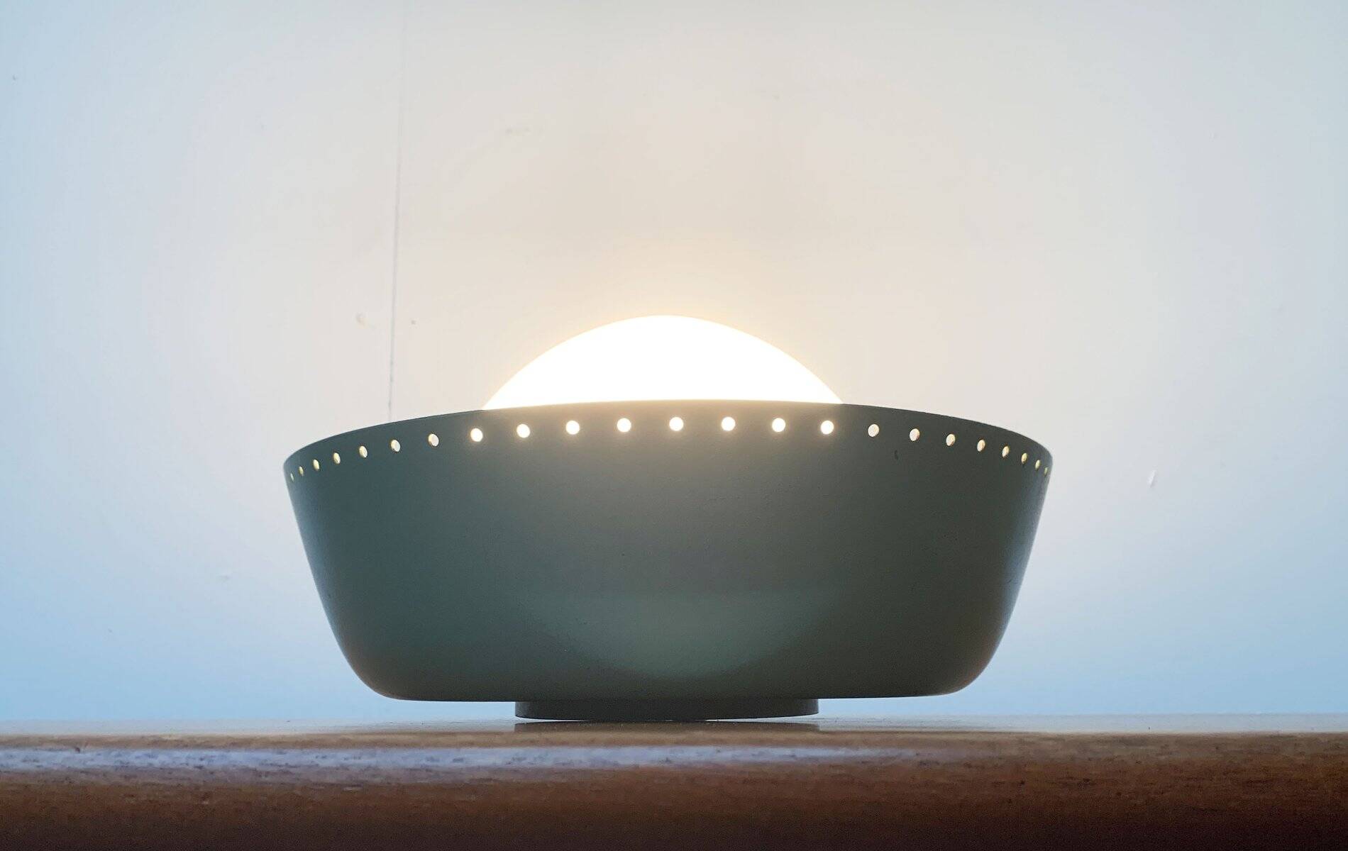 Mid-century German minimalist ceiling lamp by Bega.