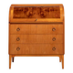 Scandinavian elm and burl wood secretary, 1950s/1960s