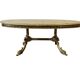 Table basse vintage en laiton doré avec onyx