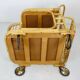 1950s mid century trolley serving cart bamboo wicker black formica